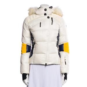 Rossignol JC De Castelbajac Womens Milky White Hooded Parka Jacket Size S